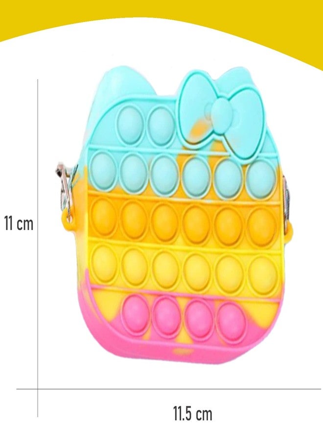 SYGA Children Pop It Fidget Silicone Bag Kids Push Popper Educational Decompression Bubble Shoulder Bag (Four Color) - Image 3