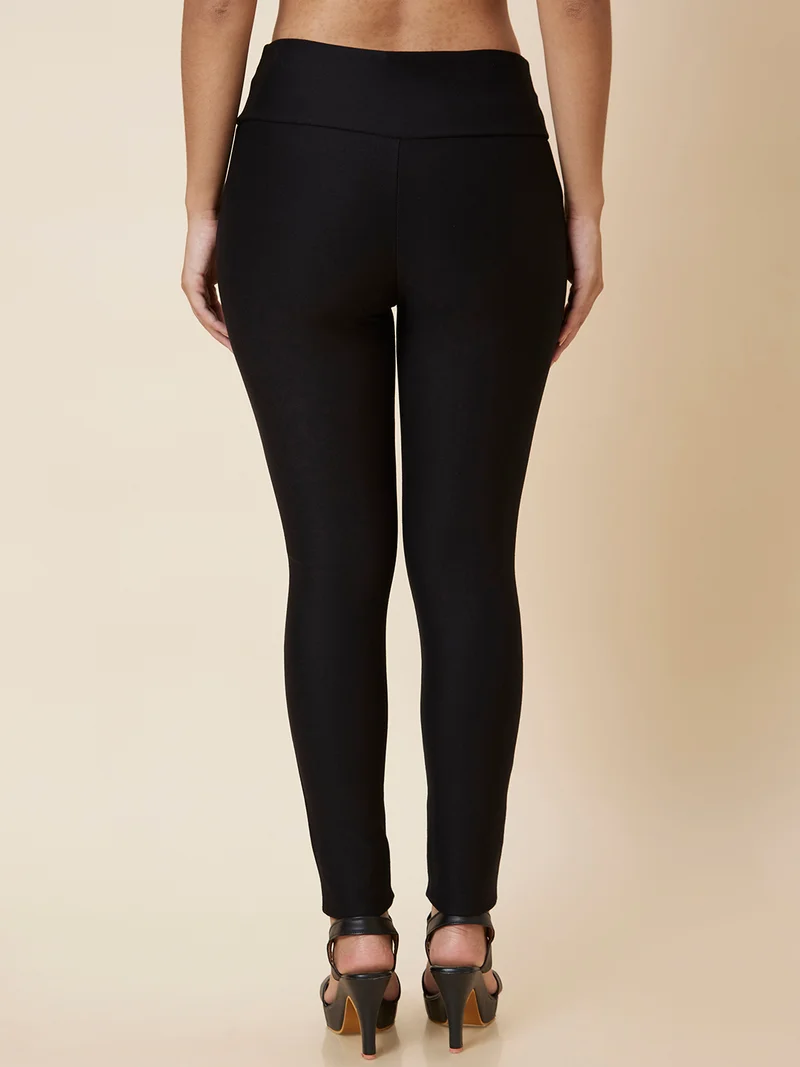 globus Women Stretchable Mid-Rise Skinny Fit Treggings