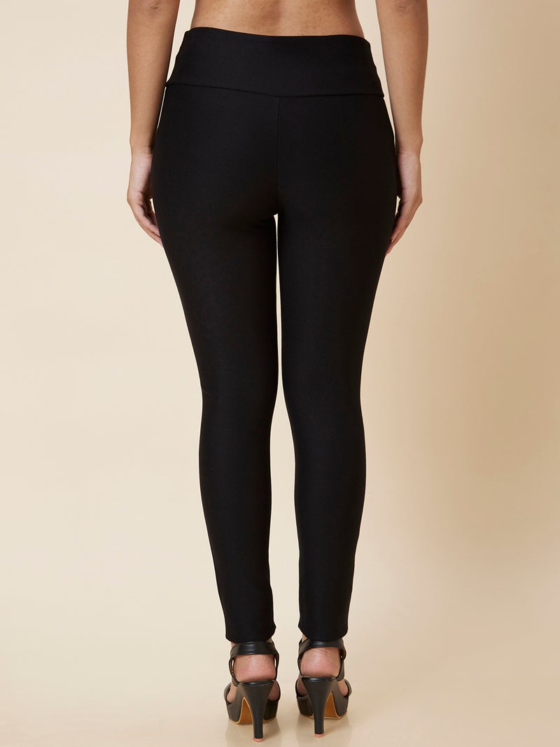 globus Women Stretchable Mid-Rise Skinny Fit Treggings - Image 3