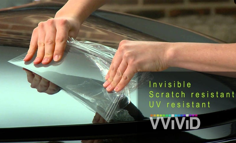 فيلم تغليف حماية الطلاء الشفاف VViViD 12 بوصة × 84 بوصة بما في ذلك مكشطة ومطبق من الفelt الأسود
