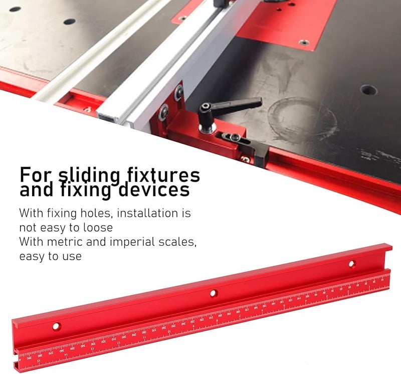 400 ملم دليل مسار دفع مقبض من سبائك الألومنيوم لجهاز تثبيت منشار الطاولة للأعمال الخشبية - Image 3