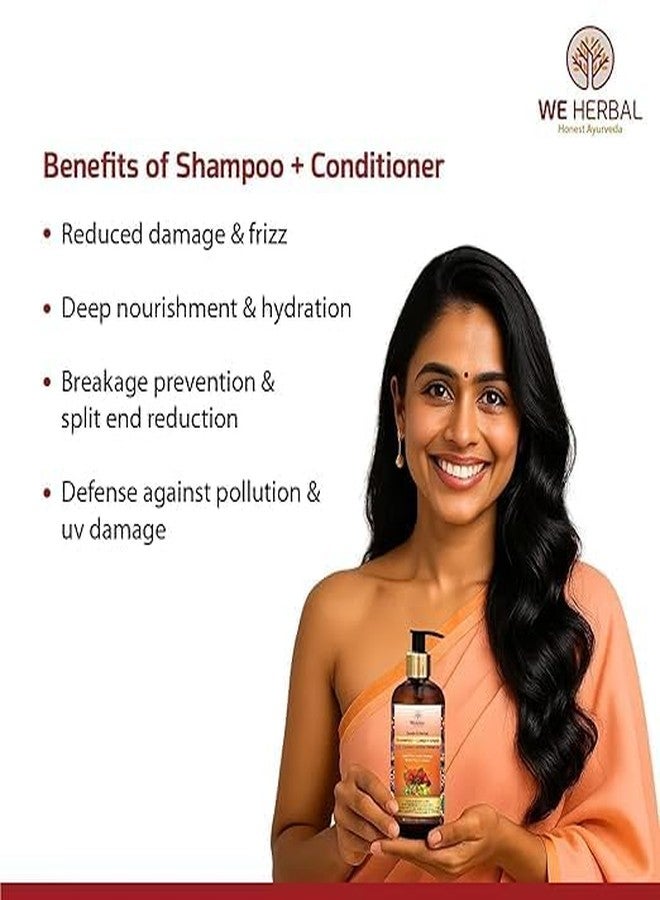 We Herbal 2-in-1 Ayurvedic Shampoo & Conditioner 100ml for Daily Hair Care, Gently Cleanses and Conditions Hair, Suitable for All Hair Types, Ideal for Men and Women, Regular Use Hair Care Solution - Image 2