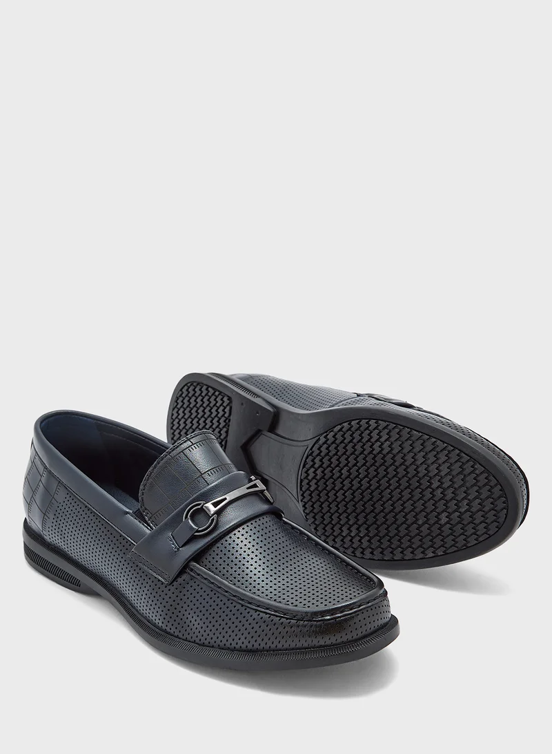 Robert Wood Trim Detail Smart Loafers