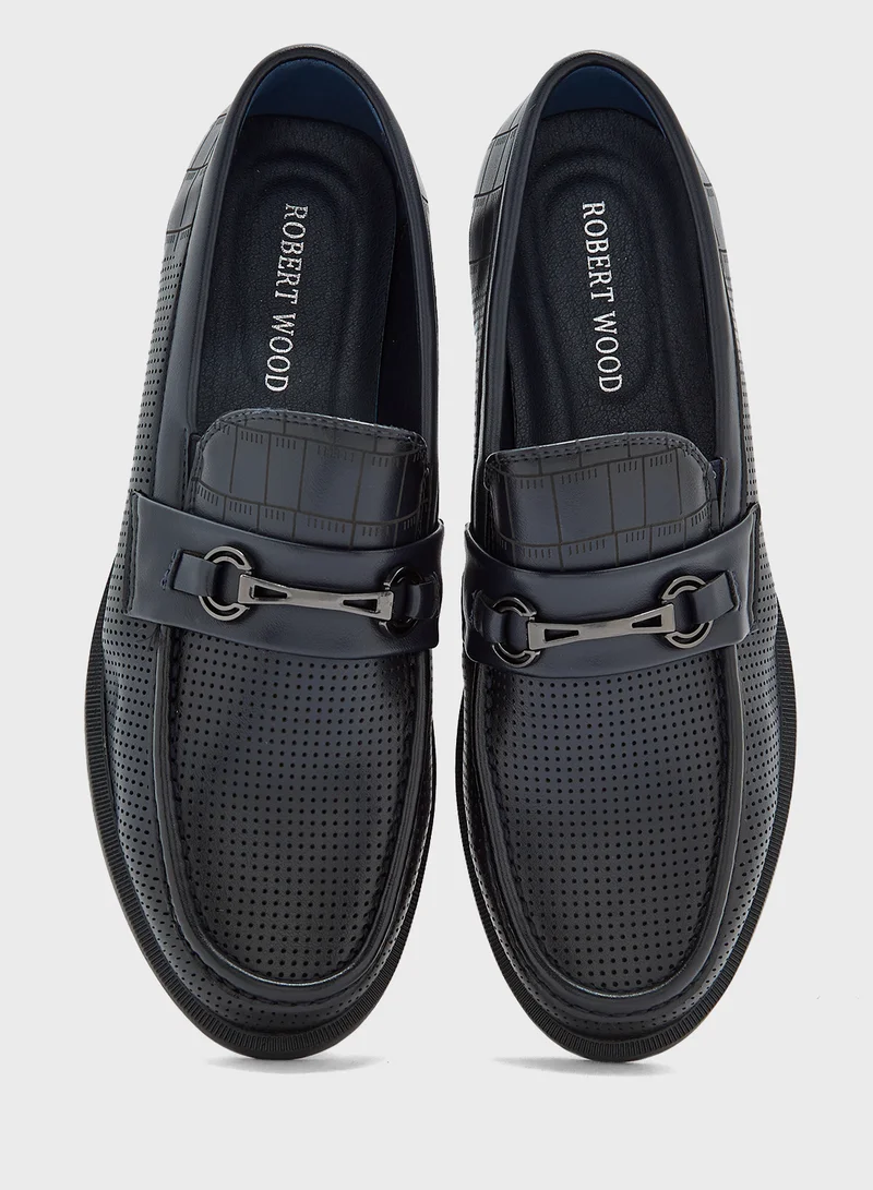Robert Wood Trim Detail Smart Loafers