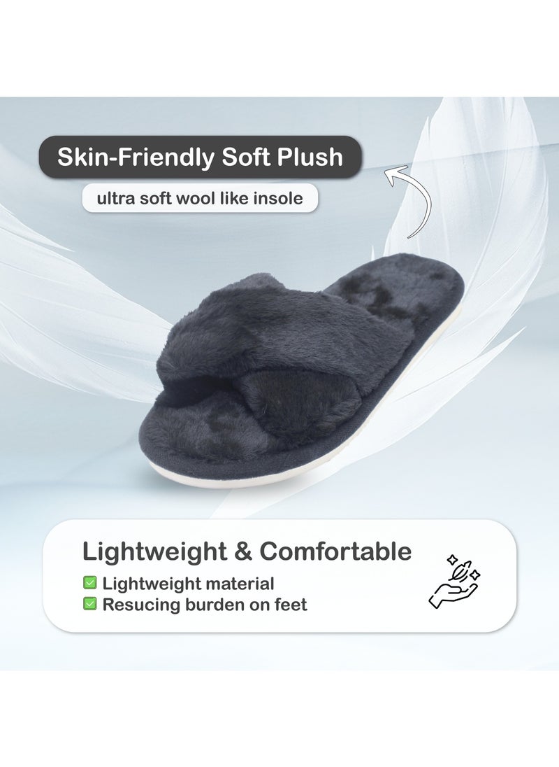 Mon Ami - Women Home Slippers, Memory Foam, Soft and Cozy Open Toe Home Shoes - Image 1