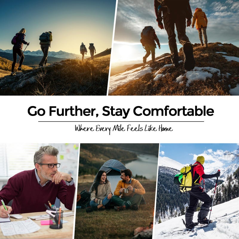 Pleneal Wool Hiking Socks for Women Men - Merino Womens Wool Hiking Socks Winter Warm Thermal Thick Cushion Boot Crew Sock - Image 2
