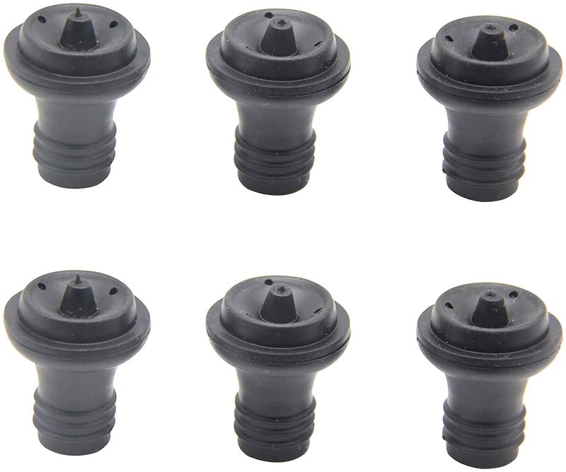 Ergonflow Wine Saver Vacuum Stoppers  Set of 6 Rubber Stoppers for Wine Preservation