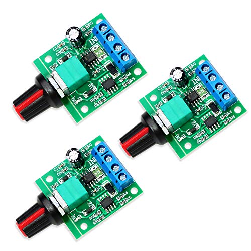 WayinTop 3pcs PWM Low Voltage Motor Speed Controller DC 1.8V 3V 5V 6V 12V 2A 1803BK 1803B Adjustable Driver Switch with Speed Control Knob (Pack of 3) - Image 1