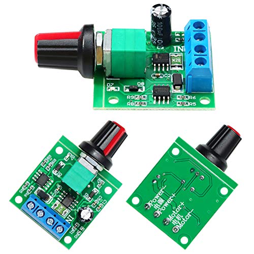 WayinTop 3pcs PWM Low Voltage Motor Speed Controller DC 1.8V 3V 5V 6V 12V 2A 1803BK 1803B Adjustable Driver Switch with Speed Control Knob (Pack of 3) - Image 4