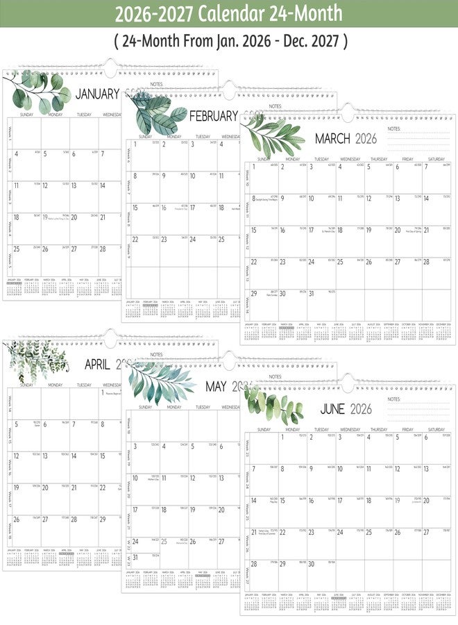 BowCuk Wall Calendar 2025-2026 - 2 Year Calendar 2025-2026, Jan 2025 - Dec 2026, 14.57 x 11.42 In, 2025 Calendar 24 Months, Monthly Calendar 2025, with Large Blocks, Thick Paper, Holidays, To-do List ＆ Notes - Image 5