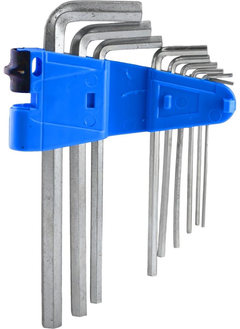 Allen Allen Chrome Key Long Set of 9 Hexagonal Screw Tightening Disassembly Metal 1.5 2 2.5 3 4 5 6 8 10 mm