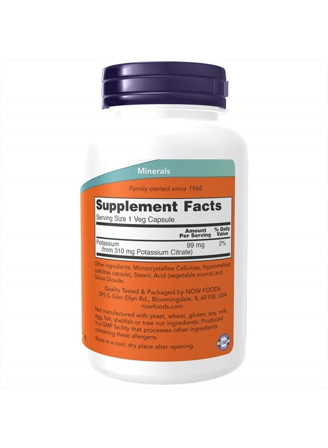 now Supplements, Potassium Citrate 99 mg, Supports Electrolyte Balance and Normal pH*, Essential Mineral, 180 Veg Capsules - Image 2