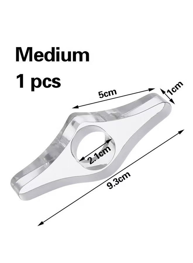 واي جيه حامل صفحة الكتاب للقراءة، أداة توزيع أكريليكية واضحة مع حلقة إبهام أو إصبع، إشارة مرجعية للقارئ النشط، صغير الحجم وقابل للحمل للورقة ذات الغلاف الورقي أو الأغلفة الصلبة (بسمك 10 ملم، متوسط) - Image 2