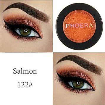 PHOERA Super Vibrant UltraMetallic Eyeshadow Long Lasting Waterproof Shimmer High Pigment Glitter Eye Shadow Palette Cosmetic Makeup AQUAPURITY 122 SALMON - Image 2