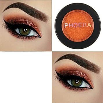 PHOERA Super Vibrant UltraMetallic Eyeshadow Long Lasting Waterproof Shimmer High Pigment Glitter Eye Shadow Palette Cosmetic Makeup AQUAPURITY 122 SALMON - Image 1