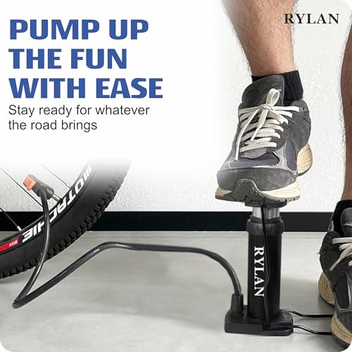 Rylan Bicycle and Bike Foot Balloon Pump Machine for Football, Cycle Tyre - Image 2