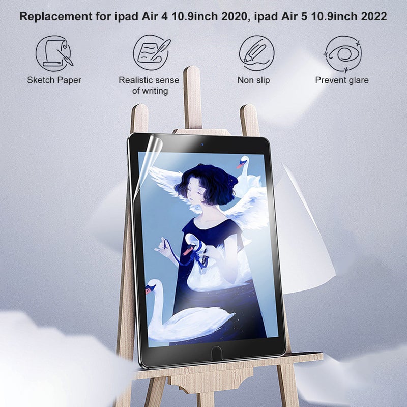 Magnetic Paper Film Replacement for ipad Air 4 10.9inch 2020, ipad Air 5 10.9inch 2022 Like Paper Screen Protector Anti Glare for Drawing Reusable - Image 2