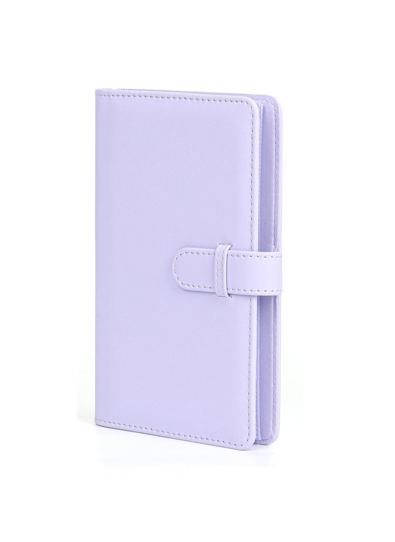 ZIKKON ZIKKON 2x3 inch Mini Photo Album 108 Photo Storage Album for fujifilm Instax mini film used in Mini 12119 90 9970Liplay Evo Mini film 3 Photo CardsTickets Business CardsLilac Purple  - Image 2