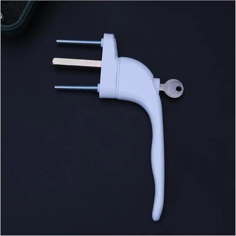 White Aluminum Alloy Window Door Handle with Lock and Key for Double Glazing - Image 5