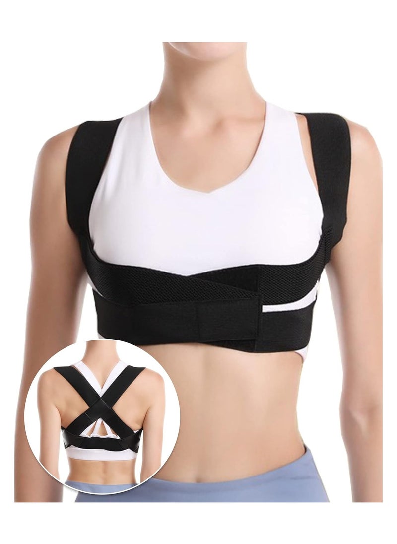 PGG Posture Corrector Back Corrector for Neck, Back and Shoulders Correct Anti Hump Corrector Orthopedic Bra for Scoliosis Kyphosis Back Splint Black M  - Image 1