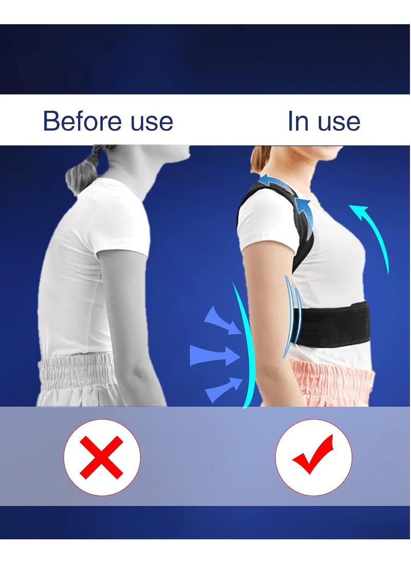 PGG Posture Corrector Back Corrector for Neck, Back and Shoulders Correct Anti Hump Corrector Orthopedic Bra for Scoliosis Kyphosis Back Splint Black M  - Image 5