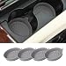 Tioollev 4PCS Car Cup Holder Coaster Silicone NonSlip Vehicle Cup Holder Insert Pads Automotive Interior Insulation Drink Cup Mats Decor Accessories Universal for SUV Sedan Truck Gray - Image 2