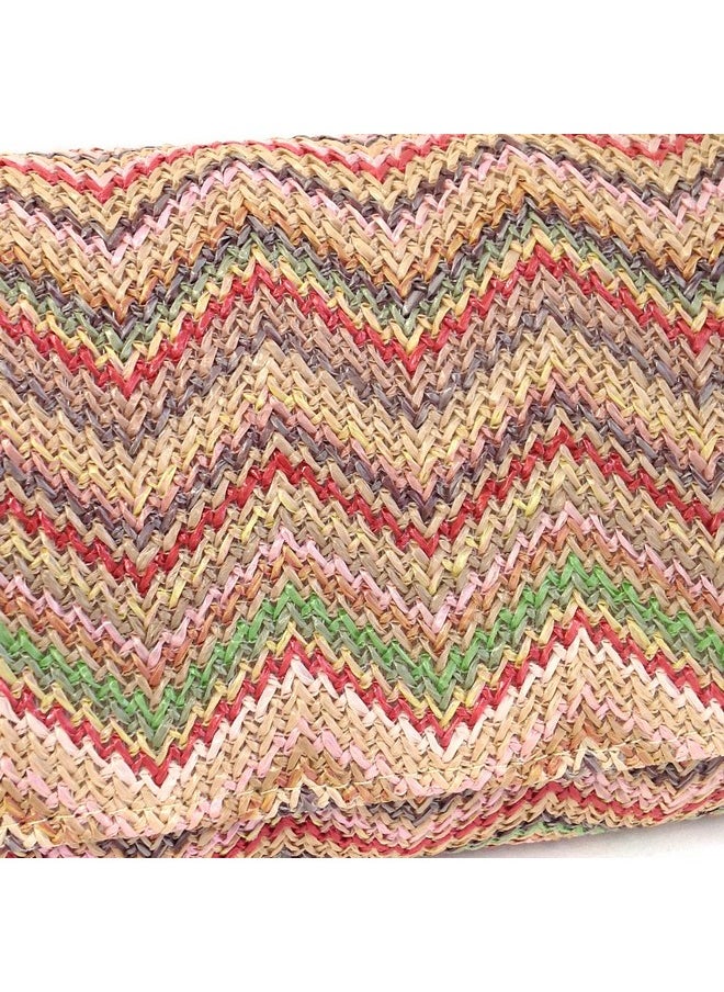 Multi Color Chevron Straw Clutch Multicolor Medium - pzsku/ZB94F892F348825D60BEAZ/45/_/1714991275/a81d88f8-1694-4172-9ee3-960f28d7105f