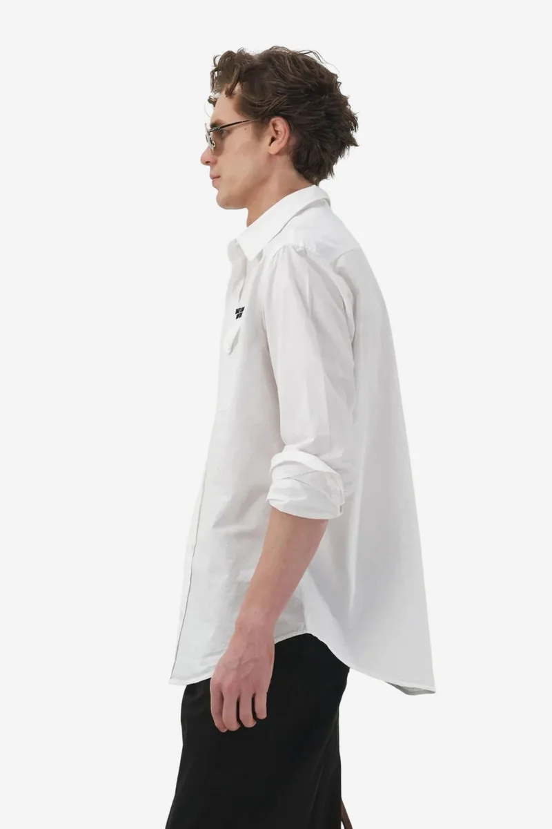 Giesto White GIESTO Casual Long Sleeve Cotton Shirt with Pocket for Men | Best Price UAE