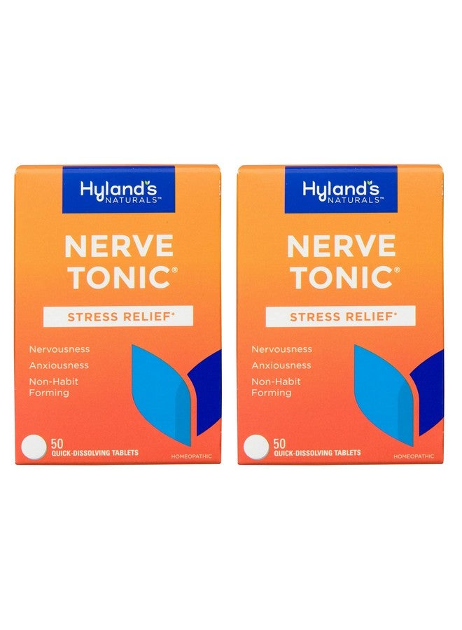 Hyland's Hyland's Nerve Tonic Stress Relief Tablets, Natural Relief of Restlessness, Nervousness and Irritability Symptoms, 50 Count (2 Pack)  - Image 1