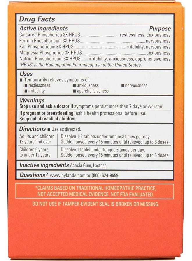 Hyland's Hyland's Nerve Tonic Stress Relief Tablets, Natural Relief of Restlessness, Nervousness and Irritability Symptoms, 50 Count (2 Pack)  - Image 3