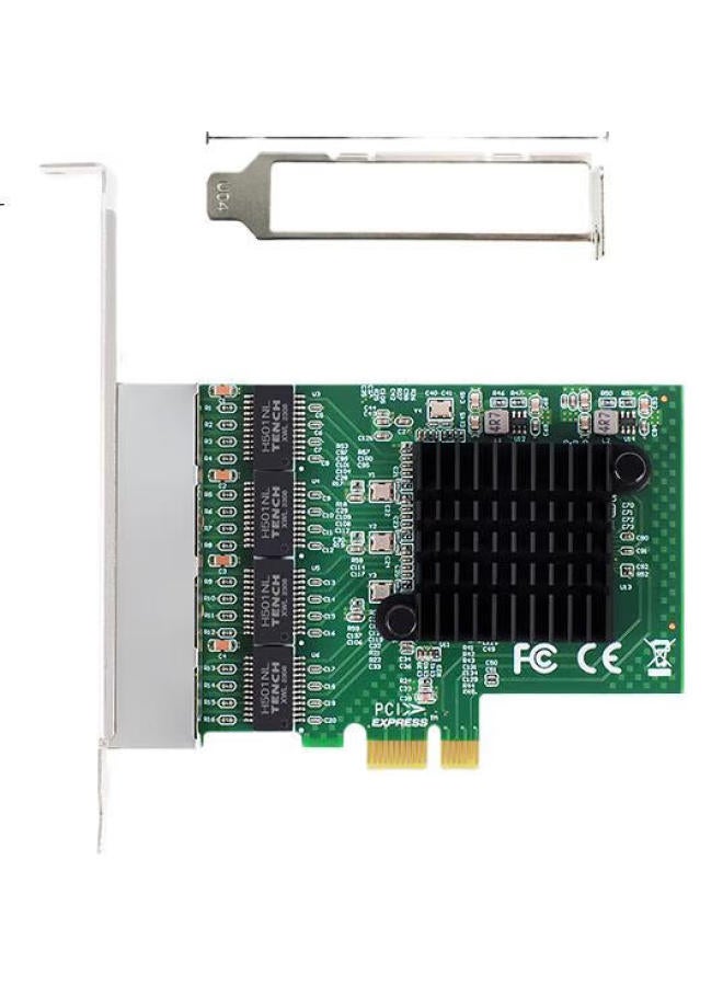 Flybish فلايبيش (فلايبيش) Na8111-T4 بطاقة شبكة رباعية المنفذ PCIe جيجابت مدمجة لسطح المكتب 4 منافذ بطاقة شبكة سلكية مدمجة جهاز توجيه ناعم تجميع شريحة Rtl8111Gn - Image 3