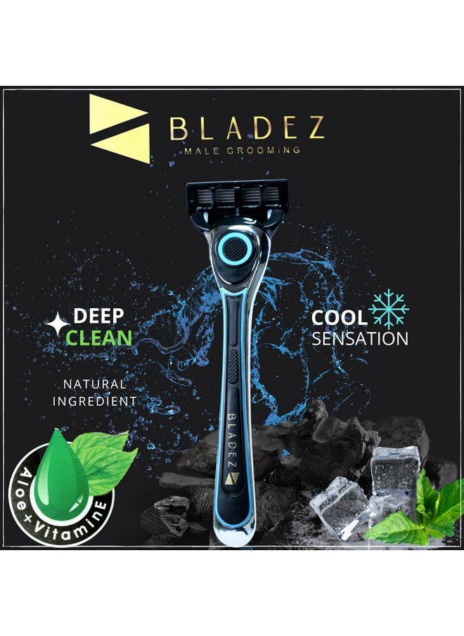 Bladez - BLADEZ Shaving Razor 5 Blade Quick & Easy Hair Removal With Aloe+Vitamin, Flexible & Rounded Head, Non-Slip Handle - Image 1