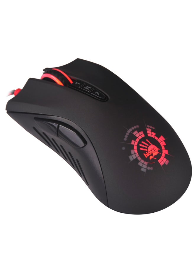 A4TECH A4tech A91 Blood Hand Mouse, Wired Mouse, E-sports Gaming Mouse, Right-handed Mouse, Agile Golden Boot, Pubg Mouse, Black  - Image 2