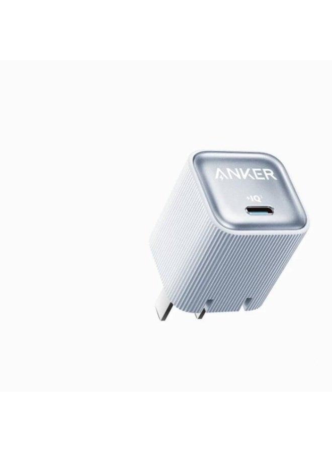 ANKER A2339 Nano Charger 35W GaN USB C PD Fast Charging Compact Adaptor IQ Smart Safe Travel Power Plug - Blue - Image 1
