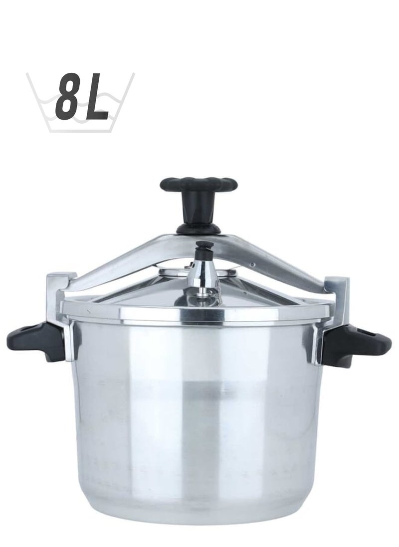 Alsaif Gallery Al Asouf aluminum pressure cooker with non-stick coating, black, 8 litres 
