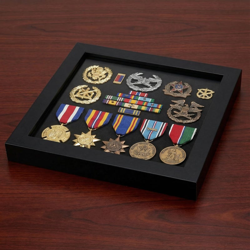 CRUGLA 11x11 Inch Black MDF Shadow Box Pin Display Case Set of 1, Wall and Desktop Enamel Pin Holder Collection Frame - Image 5