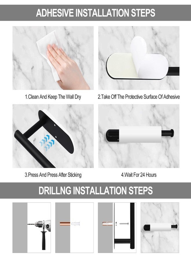 KAI SHUN Kaishun Paper Towel Holder Under Cabinet, Self Adhesive or Drilling Paper Towel Holder, for Kitchen, Bathroom, Pantry, Fridge - Image 3