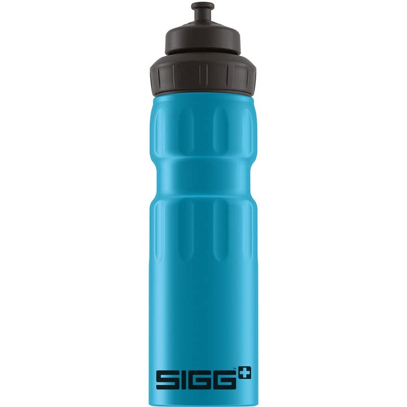 SIGG - Aluminum Sports Water Bottle Blue - With 3 Stages Sports Cap - Leakproof - Lightweight - BPA Free - 25 Oz