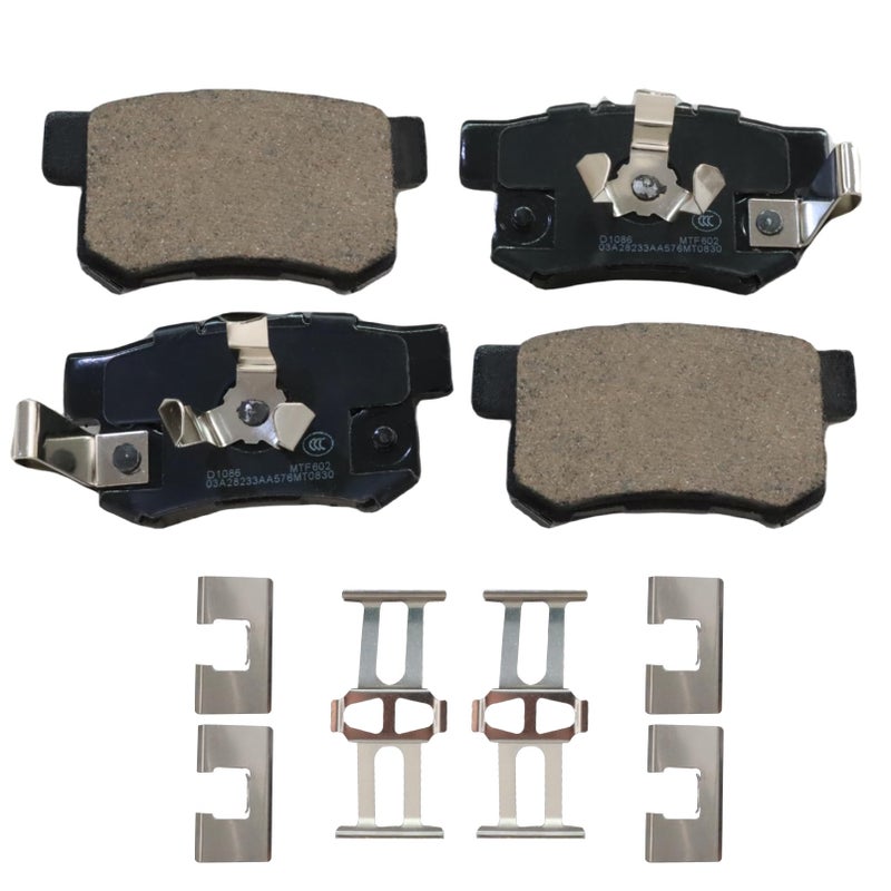 TAIROD D537 Rear Ceramic Brake Pads Kits 4pcs for Acura CL 19971999 ILX 20132022 Integra 1998 20002001 RSX 20022006 TL TSX Vigor EL Honda Accord Civic CRZ Prelude S2000 Suzuki Kizashi SX4