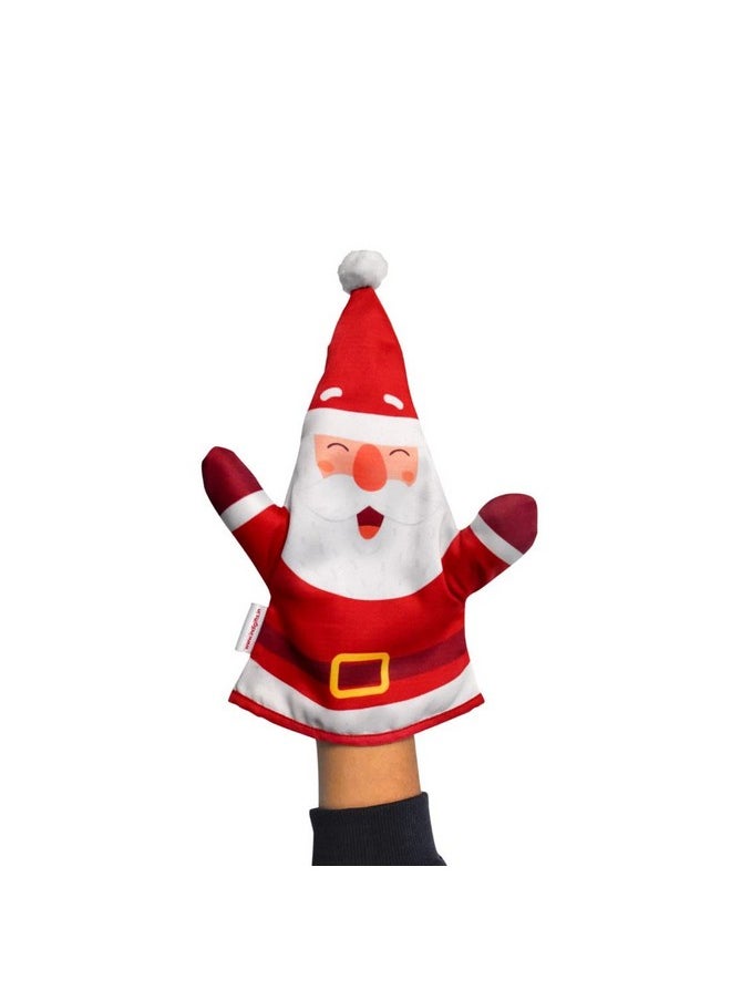 Indigifts Indigifts Christmas Gift Box for Fun Santa Printed Red Hand Puppet, Hand Puppets for Kids, Hand Puppets for Adults, Hand Puppet Toys for Kids, Hand Puppets for Kids Story Telling, Hand Puppet Toys  - Image 1