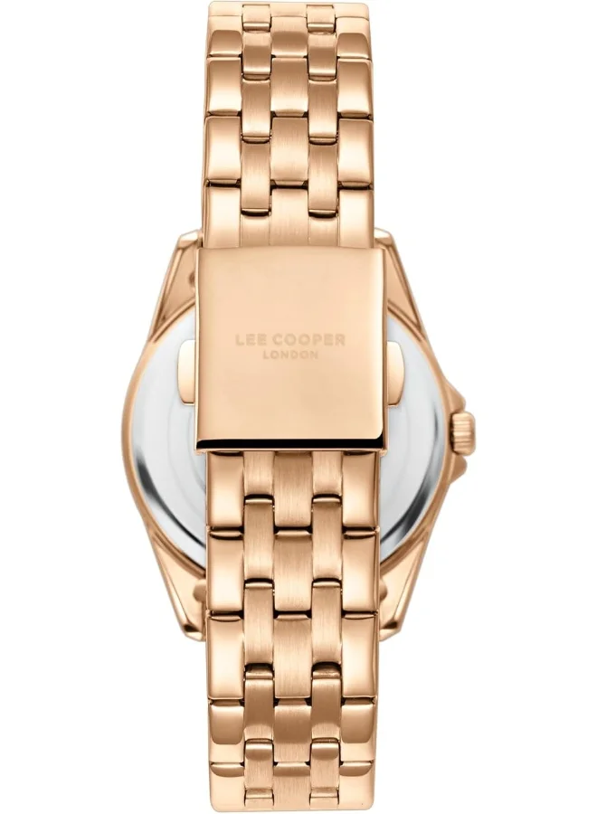 Lee Cooper Lee Cooper Women's Watch, Analog Display and Metal Strap - LC08033.420, Rose Gold