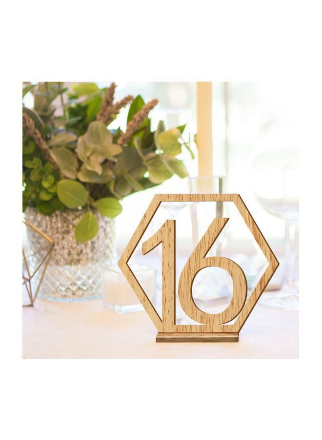 NIBEMINENT 20-Piece Wooden Wedding Table Number Set - Image 3