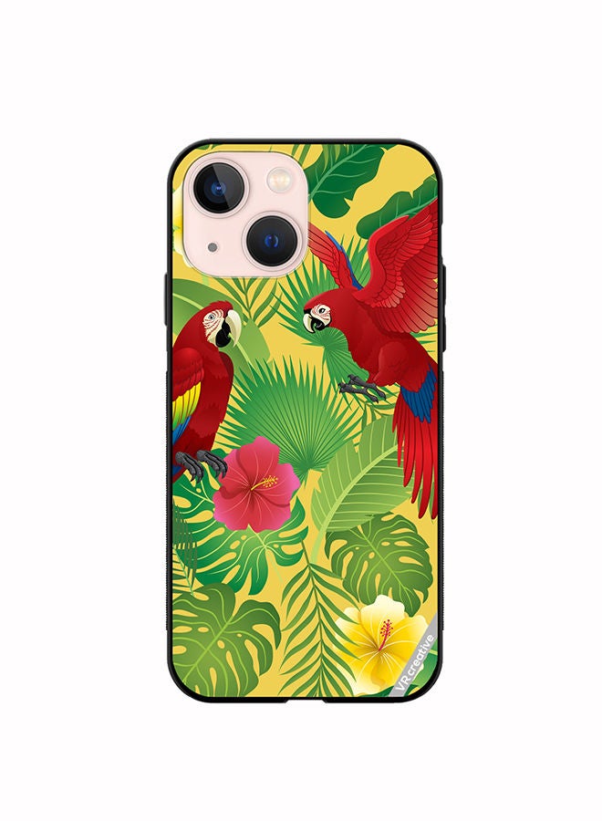 VR CREATIVE Protective Case Cover For Apple iPhone 13 mini Parot In Jungle Design Multicolour - Image 1