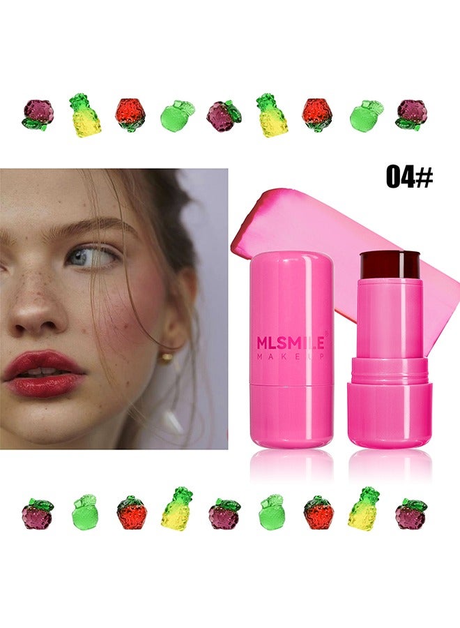 Generic Jelly Lip & Cheek Tint Blush Cream,Fruit Jelly Blush and Lip Tint Stick – Lip Nourishment and Cheek Radiance (#04)  - Image 1