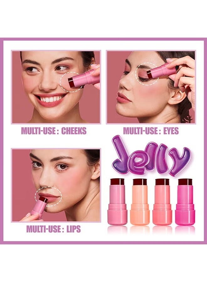 Generic Jelly Lip & Cheek Tint Blush Cream,Fruit Jelly Blush and Lip Tint Stick – Lip Nourishment and Cheek Radiance (#04)  - Image 3