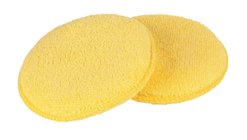 Carrand 40120 Microfiber 5" Round Applicator Pad (2-Pack) - Image 1