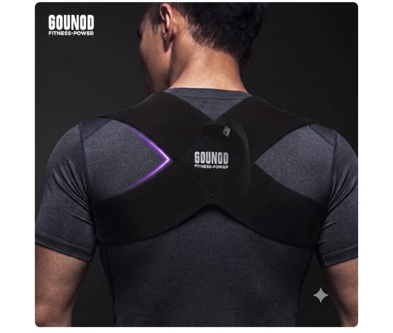HASTE Shoulder Posture Corrector - Adjustable Back Support Trainer - Breathable - M for 55-65kg - Black - Image 4