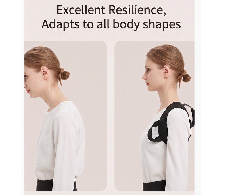 HASTE Shoulder Posture Corrector - Adjustable Back Support Trainer - Breathable - M for 55-65kg - Black - Image 2