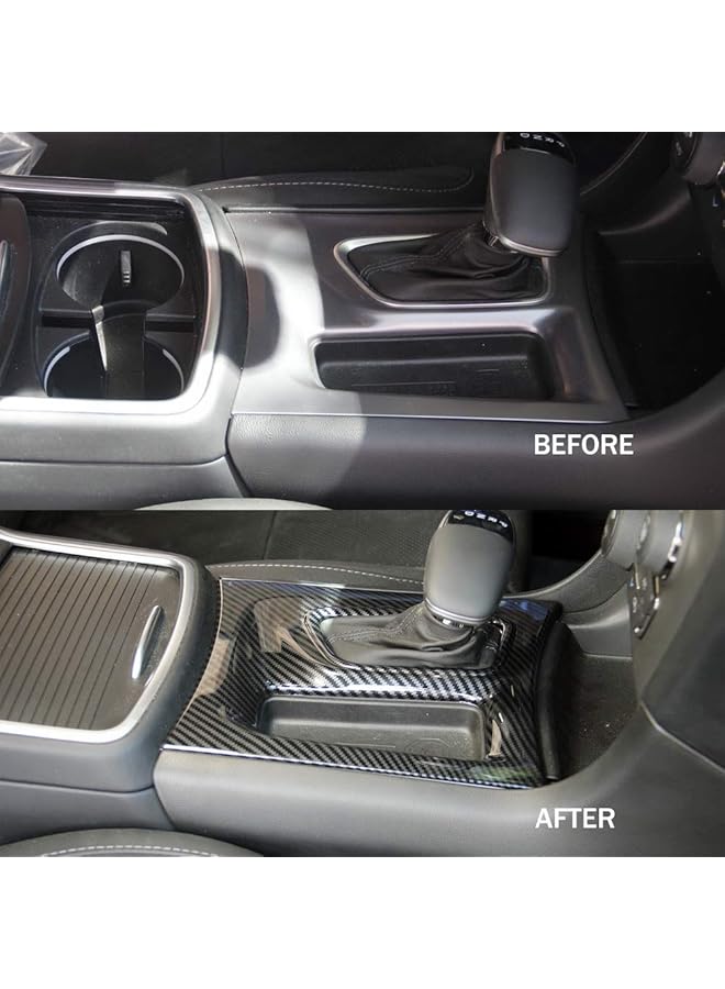 crosselec لوحة تحكم مركزية لناقل الحركة من ألياف الكربون مناسبة لسيارة دودج تشارجر 2015+ (أسود) - Image 3