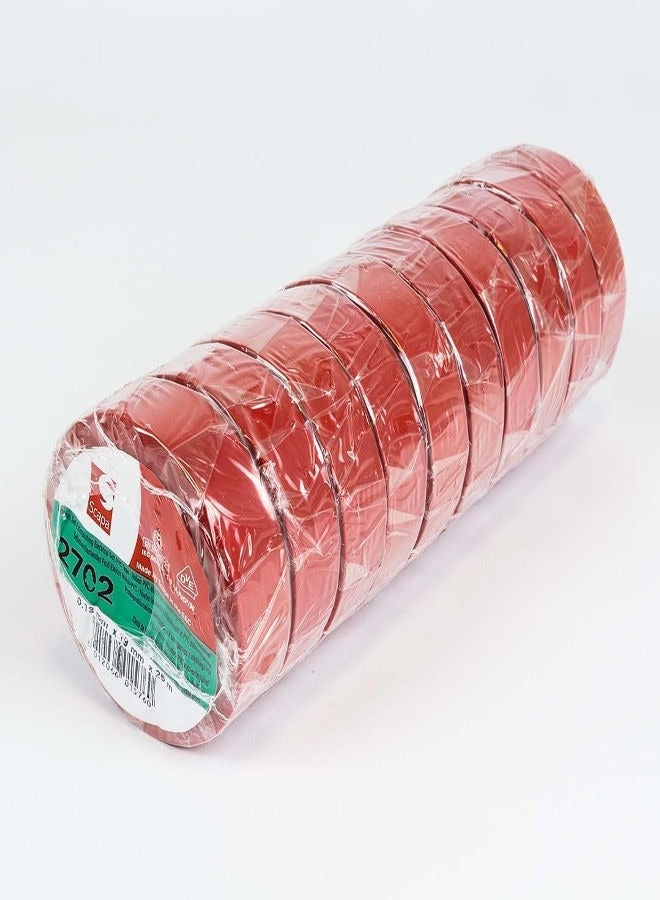 Generic Osaka Bundle of 1 red Cricket Ball Tape Tennis Ball Tape Pack of 10 Roll. - Image 1